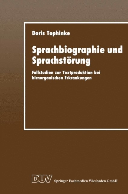 Doris Tophinke - Sprachbiographie und Sprachstörung, E-bok