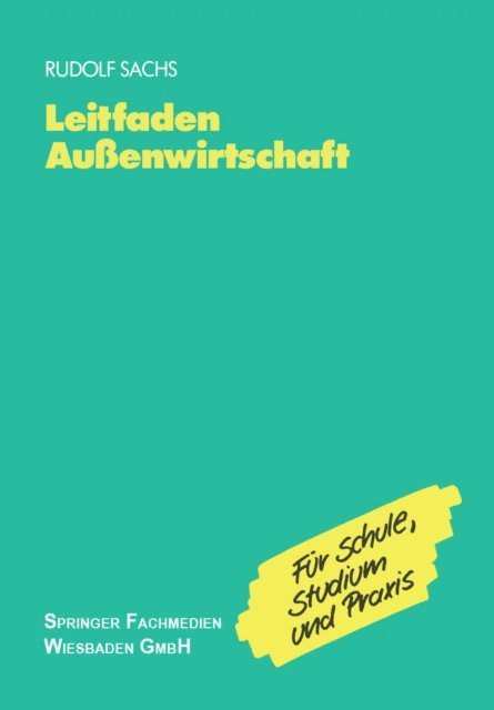 Rudolf Sachs - Leitfaden Außenwirtschaft, E-bok