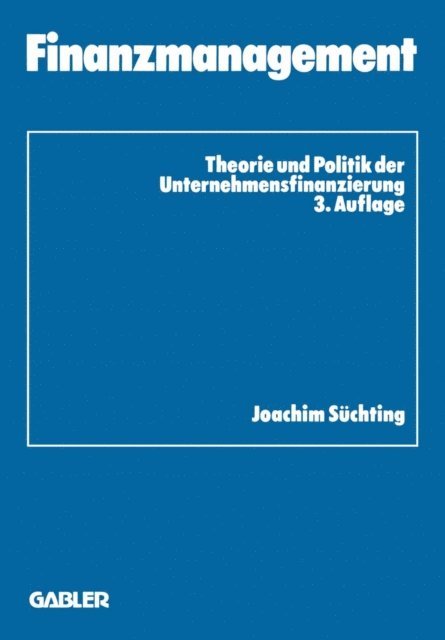 Joachim Suchting - Finanzmanagement, E-bok