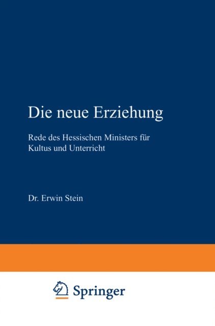 Erwin Stein - Die neue Erziehung, E-bok