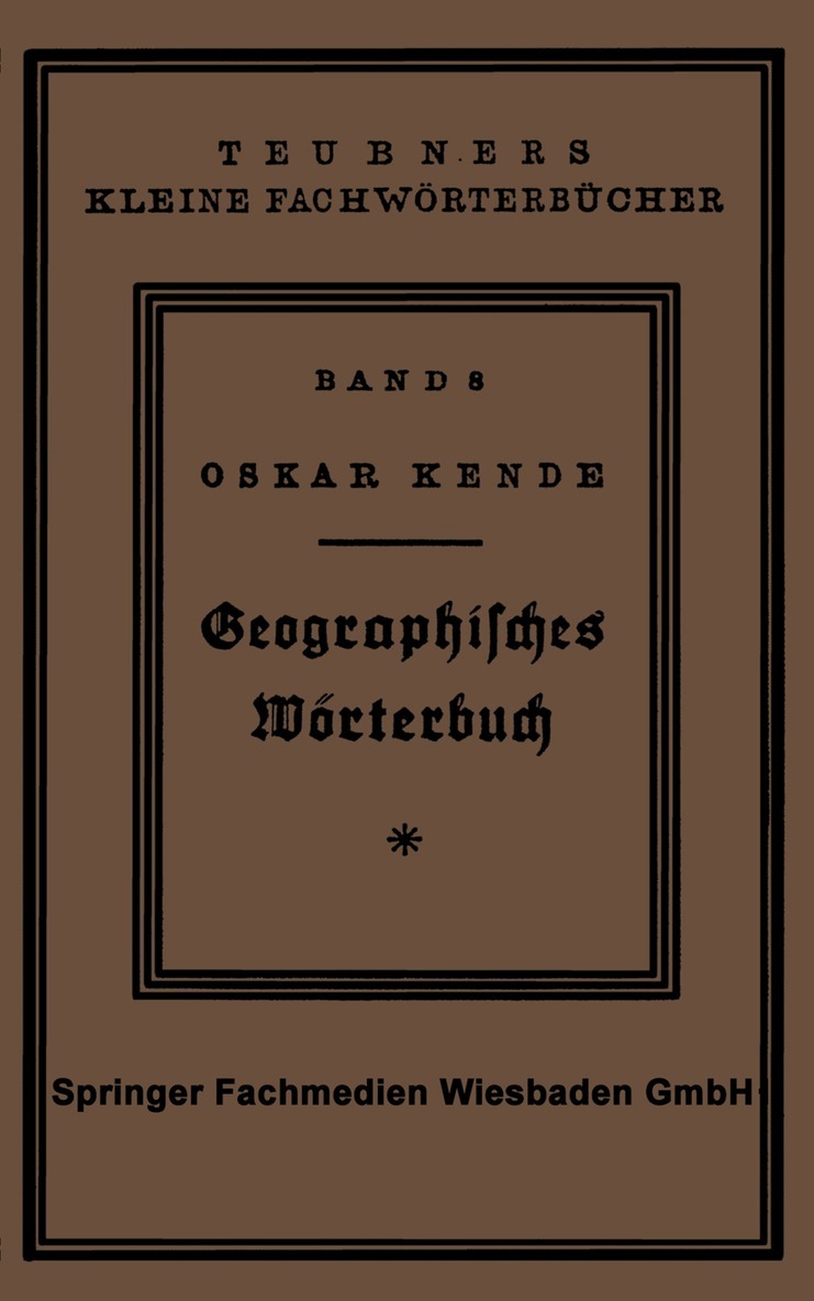 Geographisches Wörterbuch