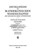 Encyklopdie der Mathematischen Wissenschaften mit Einschluss ihrer Anwendungen