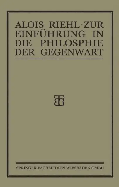 Alois Riehl - Zur Einführung in die Philosophie der Gegenwart, E-bok. Tillgänglighet: Lägg i varukorg