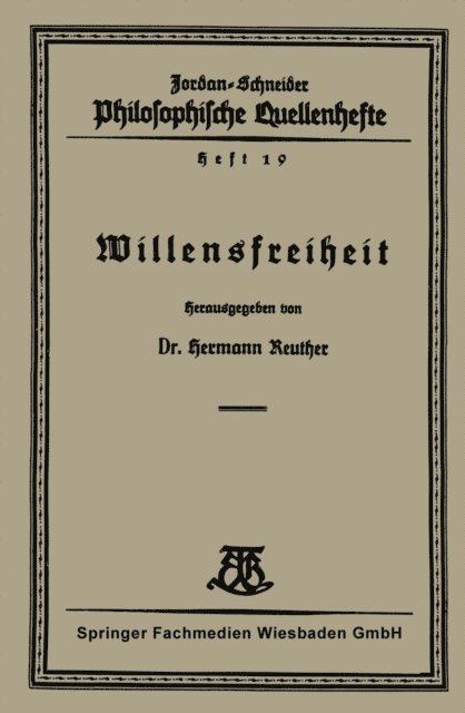 Hermann Reuther - Willensfreiheit, E-bok