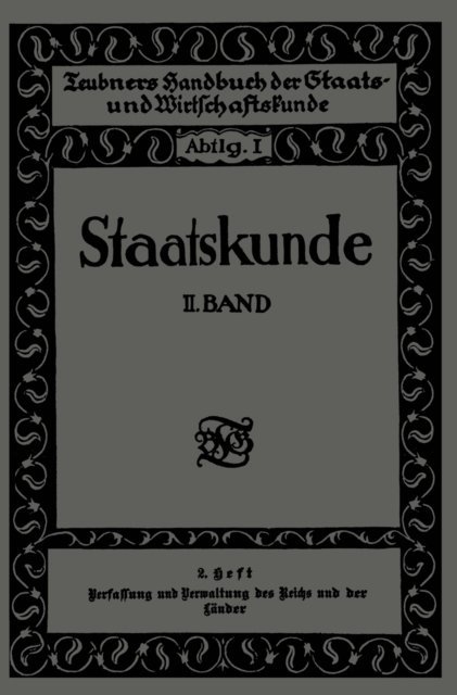 Walter Jellinek - Staatskunde, E-bok