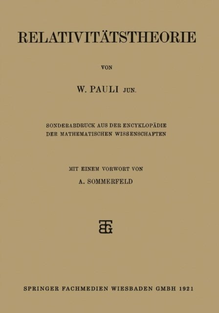 W. Pauli - Relativitätstheorie, E-bok