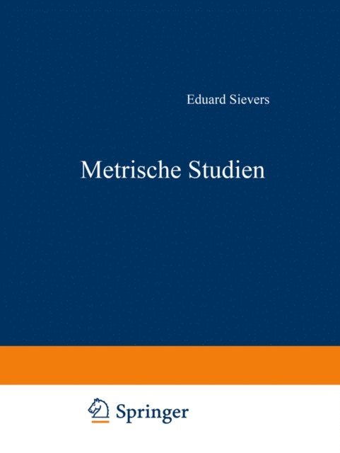 Eduard Sievers - Metrische Studien, E-bok