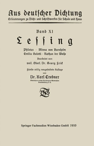 Georg Frick, Karl Credner - Lessing, E-bok