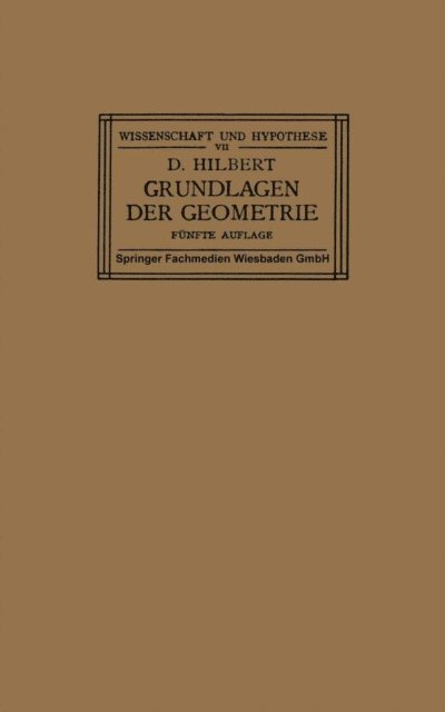 David Hilbert - Grundlagen der Geometrie, E-bok