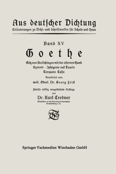 Georg Frick, Karl Credner - Goethe, E-bok