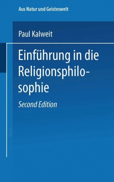 Paul Kalweit - Einführung in die Religionsphilosophie, E-bok