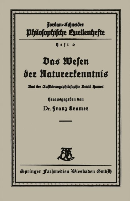 Franz Kramer - Das Wesen der Naturerkenntnis, E-bok