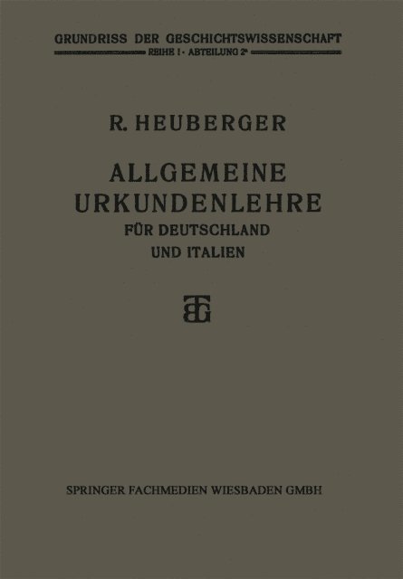 Richard Heuberger - Allgemeine Urkundenlehre für Deutschland und Italien, E-bok