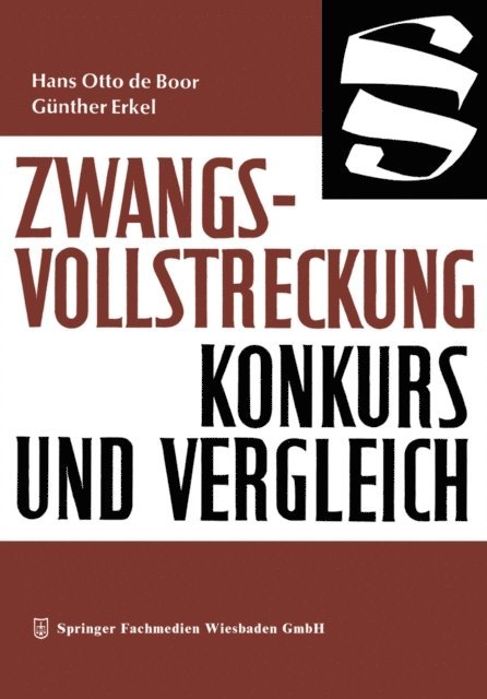 Gunther Erkel, Hans Otto de Boor - Zwangsvollstreckung Konkurs und Vergleich, E-bok