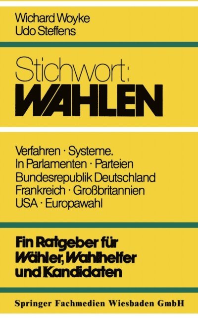 Wichard Woyke - Stichwort: Wahlen, E-bok