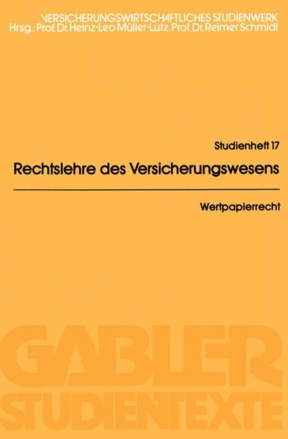 Karl Sieg - Wertpapierrecht, E-bok