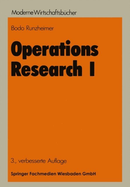 Bodo Runzheimer - Operations Research I, E-bok