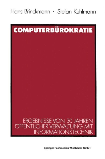 Hans Brinckmann, Stefan Kuhlmann - Computerbürokratie, E-bok