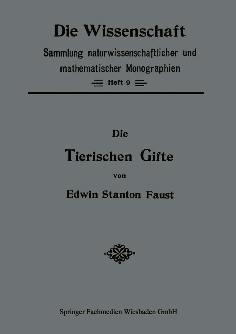 Die Tierischen Gifte