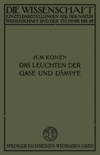 Heinrich Konen - Das Leuchten der Gase und Dämpfe, E-bok