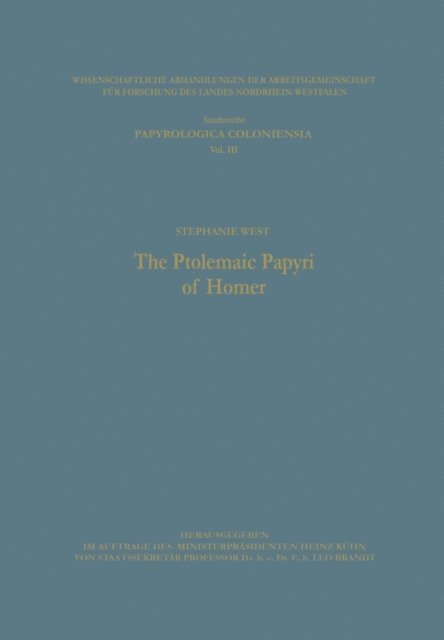Stephanie West - The Ptolemaic Papyri of Homer, E-bok