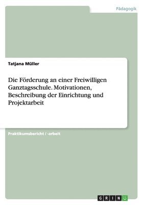 Tatjana Müller - Förderung an einer Freiwilligen Ganztagsschule. Motivationen, Beschreibung der Einrichtung und Projektarbeit, Häftad