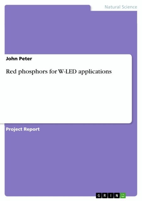 John Peter - Red phosphors for W-LED applications, E-bok