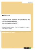 Gegenw�rtige Nutzung, M�glichkeiten und Grenzen ausgew�hlter Marketing-Instrumente