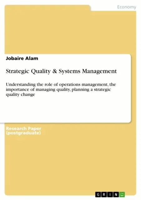 Jobaire Alam - Strategic Quality & Systems Management, E-bok. Tillgänglighet: Lägg i varukorg