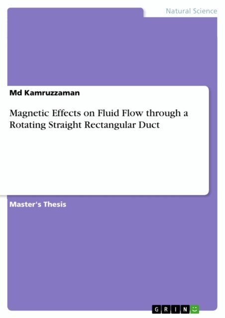 Md Kamruzzaman - Magnetic Effects on Fluid Flow through a Rotating Straight Rectangular Duct, E-bok