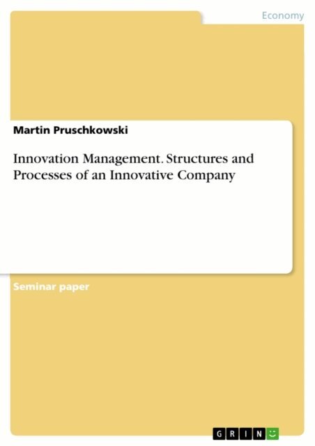 Martin Pruschkowski - Innovation Management. Structures and Processes of an Innovative Company, E-bok