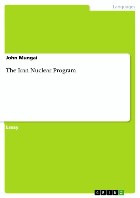 John Mungai - Iran Nuclear Program, E-bok. Tillgänglighet: Lägg i varukorg