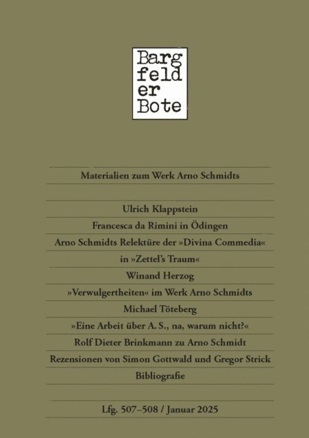 Thomas Korber - Bargfelder Bote 507-508. Lieferung, E-bok