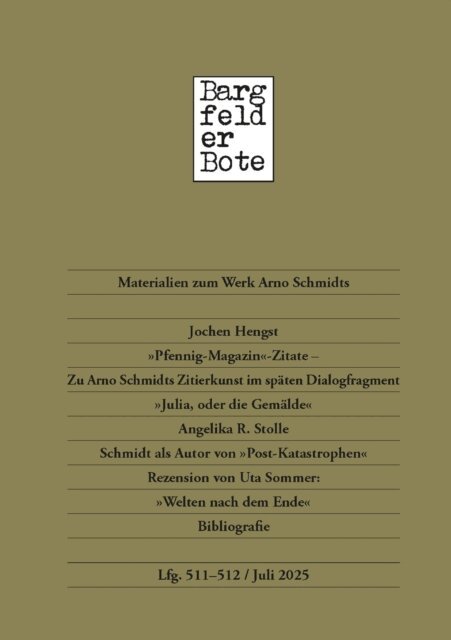 Thomas Korber - Bargfelder Bote 511-512. Lieferung, E-bok