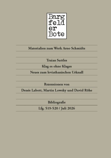 Thomas Korber - Bargfelder Bote 519-520. Lieferung, E-bok