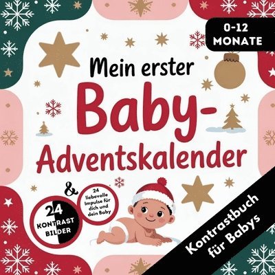 Lenoarts Publishing - Adventskalender Baby - Kontrastbuch für Babys von 0-12 Monaten mit 24 weihnachtlichen Kontrastbildern, Häftad