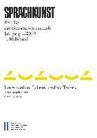 Carolin Bohn, Th Institut F. Kulturwissenschaften Und - Sprachkunst. Beitrage Zur Literaturwissenschaft / Sprachkunst Beitrage Zur Literaturwissenschaft Jahrgang L/2019 1. Halbband, Häftad