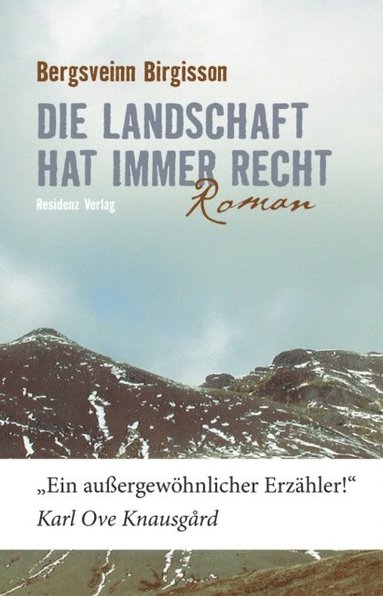 Bergsveinn Birgisson - Die Landschaft hat immer recht, E-bok
