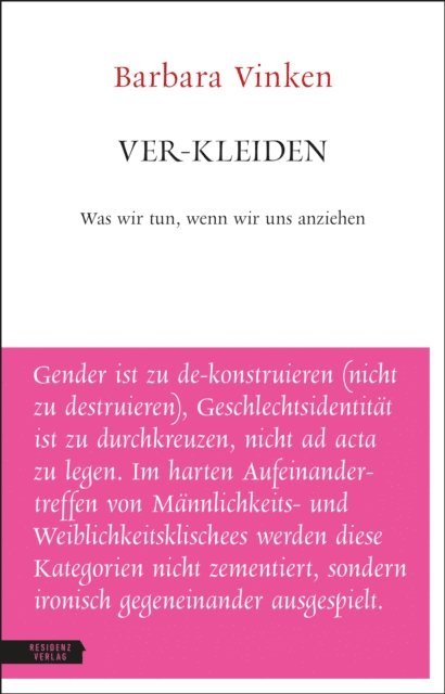 Barbara Vinken - Ver-kleiden, E-bok