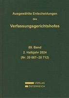 Verfassungsgerichtshof - Ausgewählte Entscheidungen des Verfassungsgerichtshofes 89. Band, Inbunden. Tillgänglighet: Lägg i varukorg
