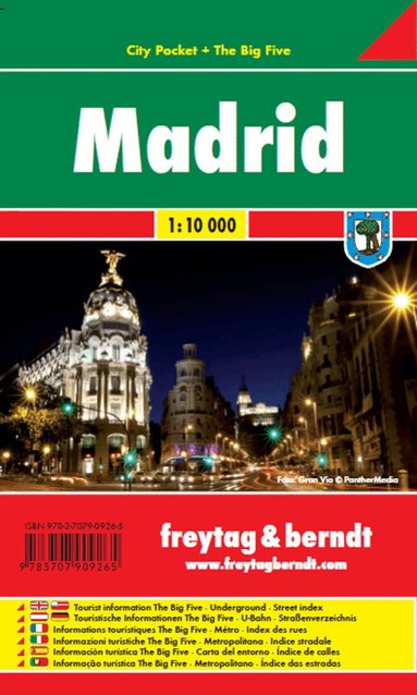 Freytag-Berndt - Madrid, City Plan 1:10.000, City Pocket + The Big Five, Övrigt