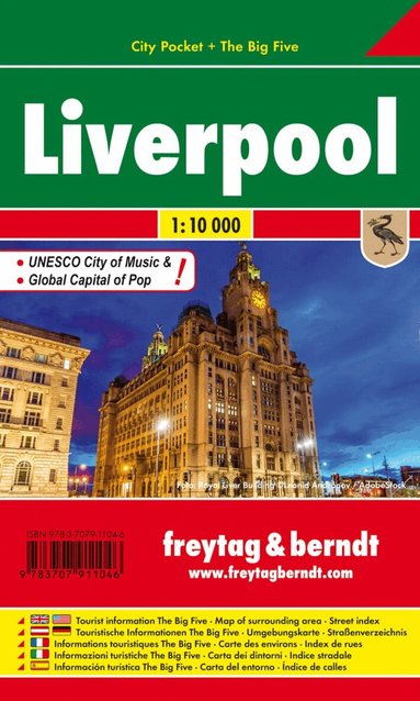 Freytag-Berndt - Liverpool, City Pocket, City Plan 1:10.000, Övrigt