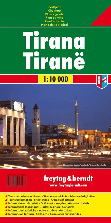 Freytag-Berndt - Tirana, City Plan 1:10.000, Övrigt