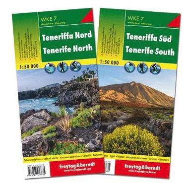Tenerife North and South Hiking + Leisure Map, 2 Sheets 1:50 000