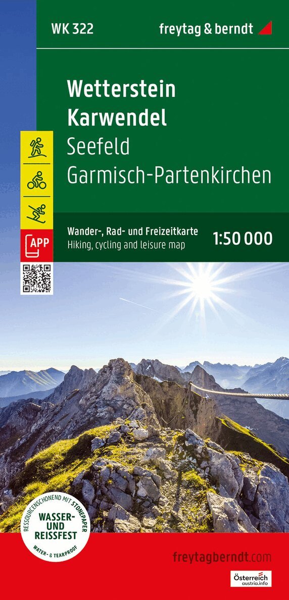 Freytag-Berndt, Freytag & Berndt - Wetterstein - Karwendel Hiking, Cycling & Leisure Map, Övrigt