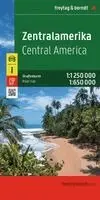 Zentralamerika, Straßenkarte 1:1.250.000 / 1:650.000, freytag & berndt