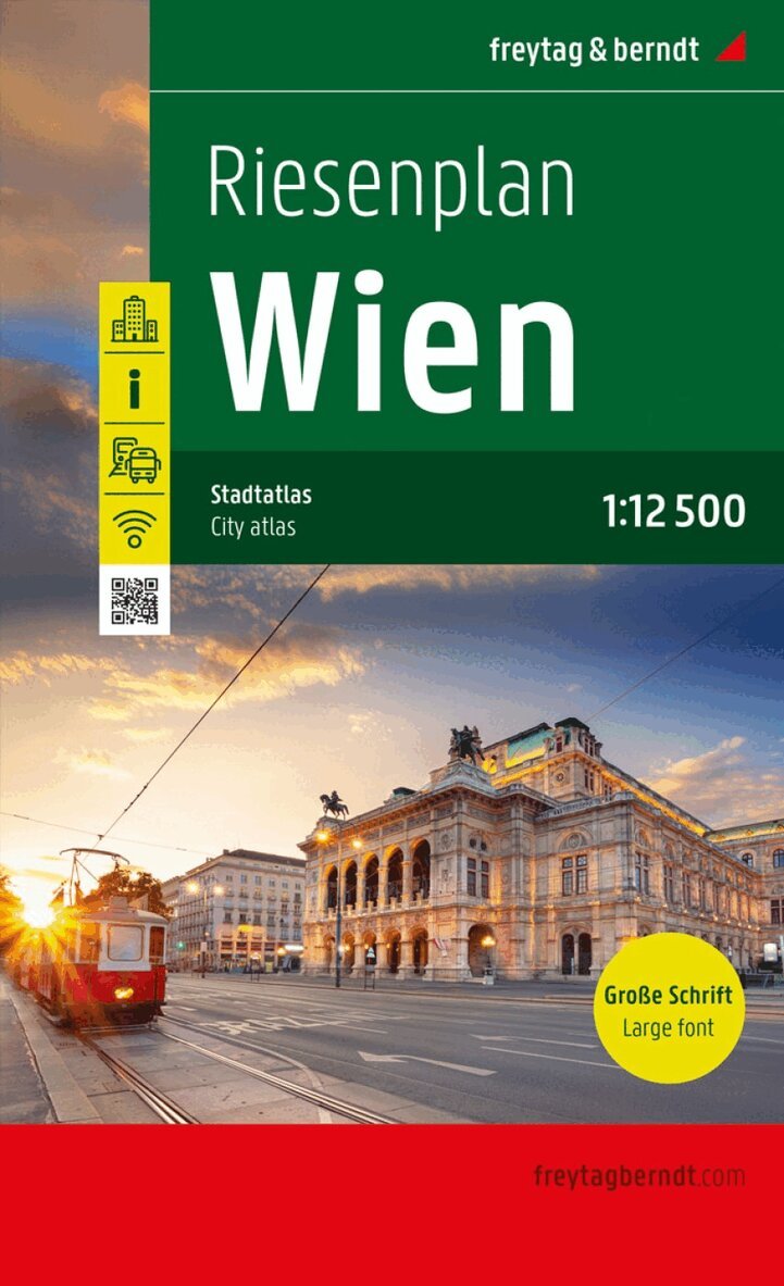 Freytag-Berndt, Freytag & Berndt - Vienna, giant map, city atlas 1:12,500. Tillgänglighet: Lägg i varukorg