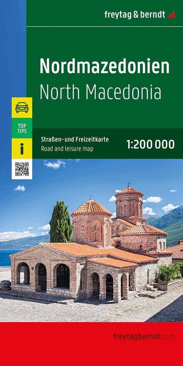 North Macedonia Road and Leisure Map