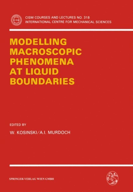 A.I. Murdoch, W. Kosinski - Modelling Macroscopic Phenomena at Liquid Boundaries, E-bok