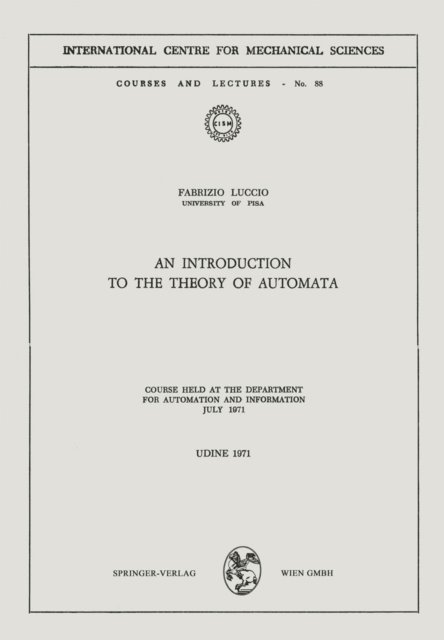 Fabrizio Luccio - Introduction to the Theory of Automata, E-bok